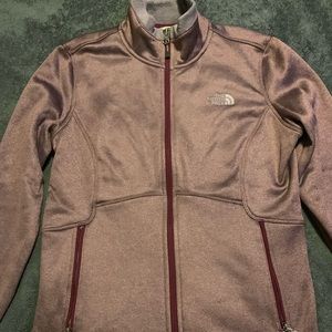 The North Face purple fleece lined jacket